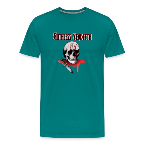 skull with ruthless vendetta - Men's Premium T-Shirt