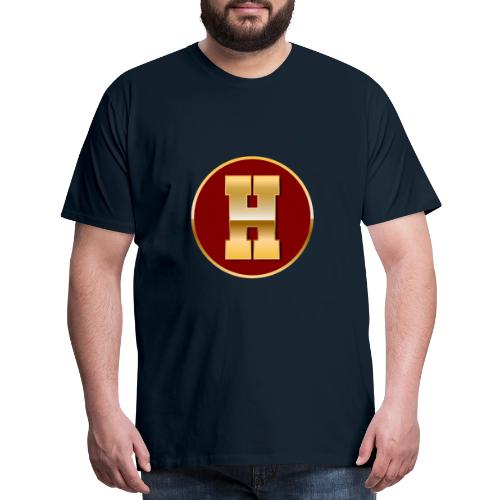 Letter H – Capital Varsity Alphabet Monogram - Men's Premium T-Shirt