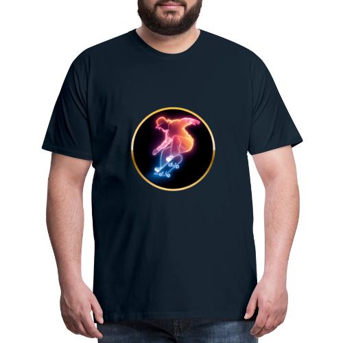 Skateboarding: Golden Trick Rider - Men's Premium T-Shirt
