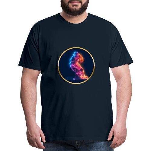 Hockey: Neon Hockey Sketch - Men's Premium T-Shirt