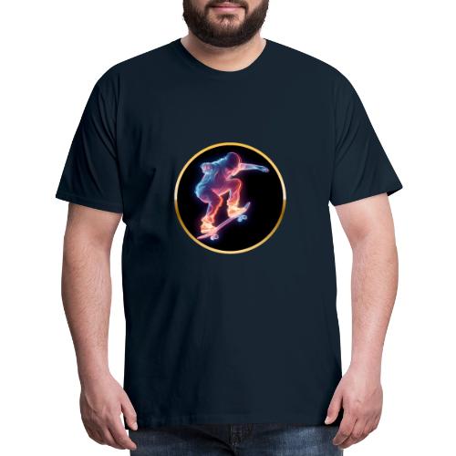 Skateboarding: Neon Skate Orbit - Men's Premium T-Shirt