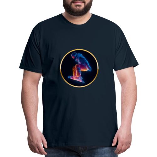 Snowboarding: Arctic Neon Leap - Men's Premium T-Shirt
