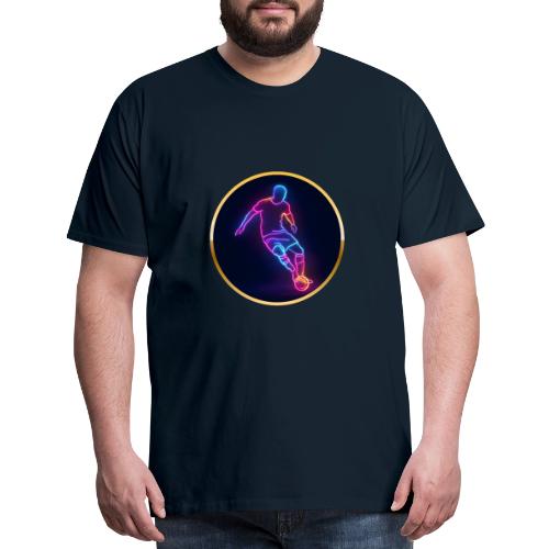 Soccer: Neon Golden Goal - Men's Premium T-Shirt