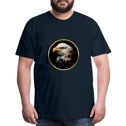 America: Golden Freedom Crest - Men's Premium T-Shirt