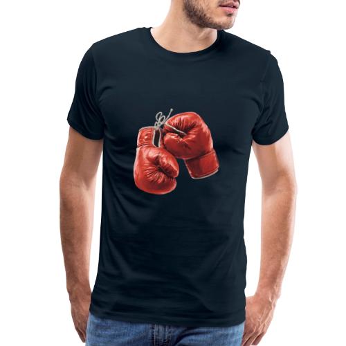 Boxing: Hanging Gloves Icon - Men's Premium T-Shirt