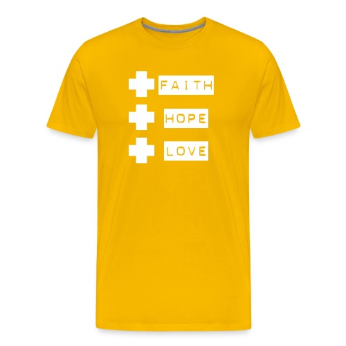 3 crosses , faith hope love - Men's Premium T-Shirt
