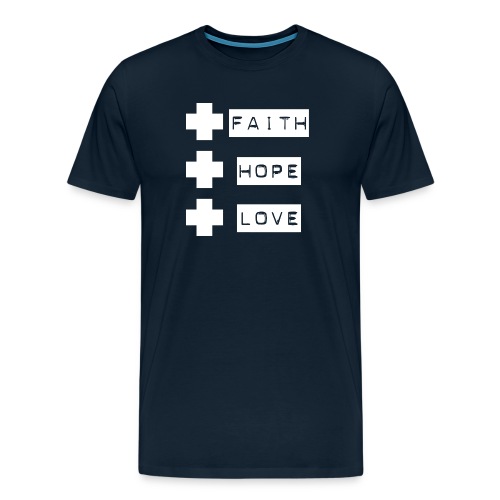3 crosses , faith hope love - Men's Premium T-Shirt