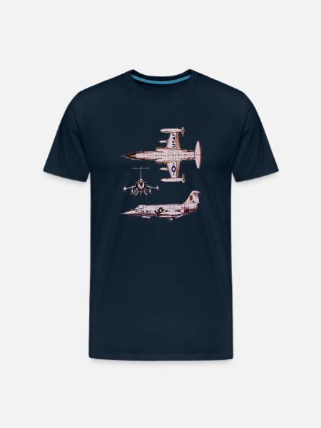 Retro USAF Jet Silhouettes - Men's Premium T-Shirt - deep navy