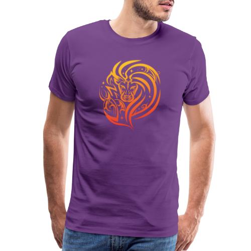 Zodiac Leo Lion Fire Star Sign - Men's Premium T-Shirt