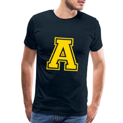 Letter A – Capital Athletic Alphabet Monogram - Men's Premium T-Shirt