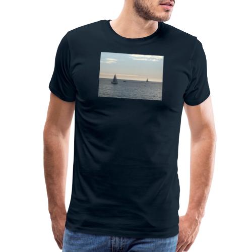 Sailboats on the Peaceful Sea - Men's Premium T-Shirt