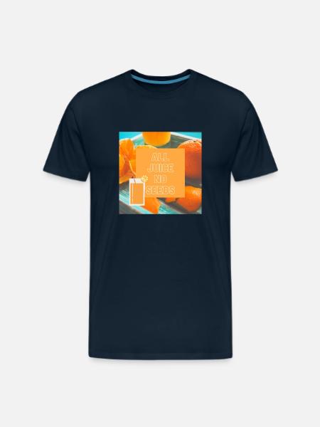 ALL JUICE NO SEEDS - Men's Premium T-Shirt - deep navy