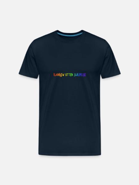 rainbow kitten surprise - Men's Premium T-Shirt - deep navy