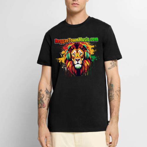 Reggae lion head music vibrant rasta dj art tee - Men's Premium T-Shirt