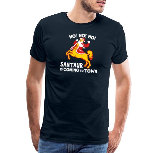 Santaur is Coming to Town - Men's Premium T-Shirt
