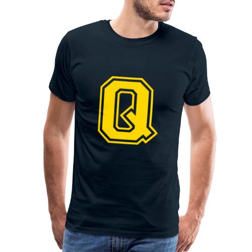 Letter Q – Capital Athletic Alphabet Monogram - Men's Premium T-Shirt