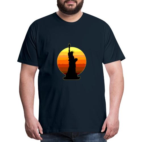 USA: Golden Horizon Liberty - Men's Premium T-Shirt
