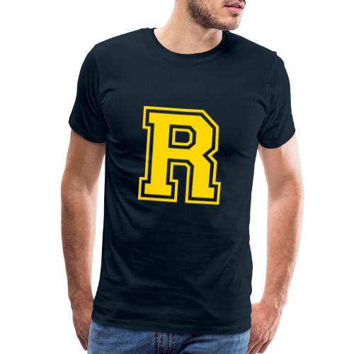 Letter R – Capital Athletic Alphabet Monogram - Men's Premium T-Shirt
