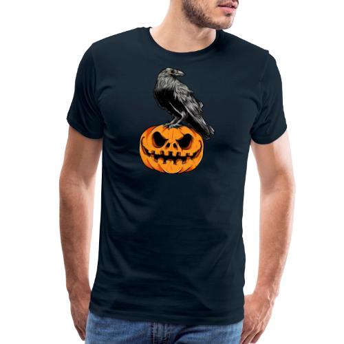 The Raven and Pumpkin - Men's Premium T-Shirt