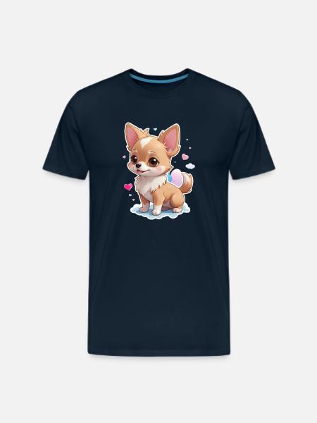 Charming Chihuahua Chic - Men's Premium T-Shirt - deep navy