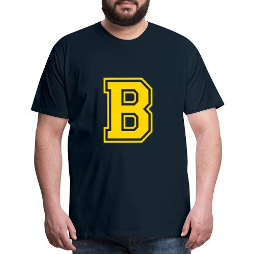 Letter B – Capital Athletic Alphabet Monogram - Men's Premium T-Shirt