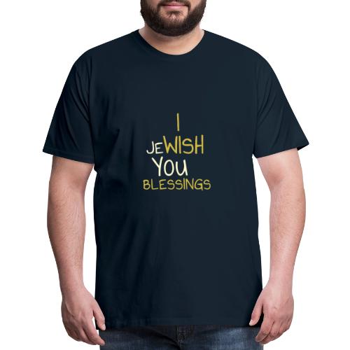 JeWISH You Blessings – Playful Word Art - Men's Premium T-Shirt