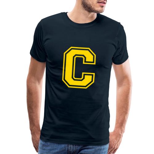 Letter C – Capital Athletic Alphabet Monogram - Men's Premium T-Shirt