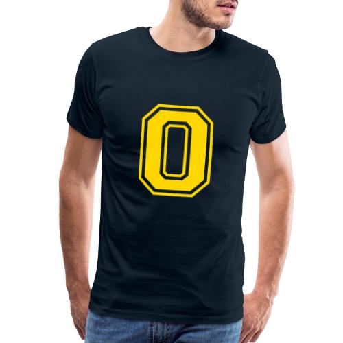 Letter O – Capital Athletic Alphabet Monogram - Men's Premium T-Shirt