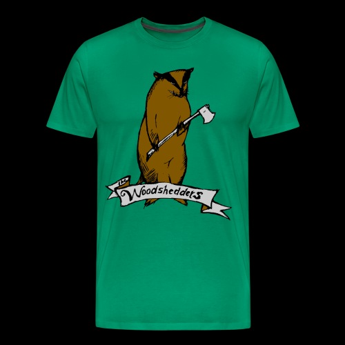 The Woodshedders' Classic Axe-Weilding Badger - Men's Premium T-Shirt