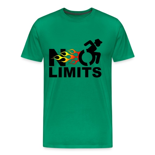 There are no limits when you're in a wheelchair - Men's Premium T-Shirt