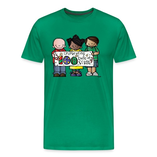 100 days kids banner melonheadz colored png - Men's Premium T-Shirt