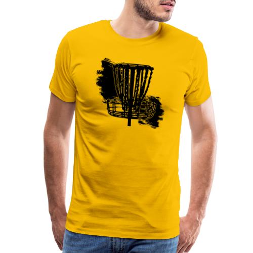 Disc Golf Basket Paint Black Print - Men's Premium T-Shirt