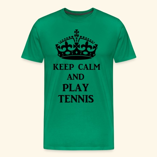 keep calm play tennis blk - Men's Premium T-Shirt