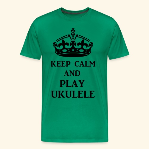 keep calm play ukulele bl - Men's Premium T-Shirt