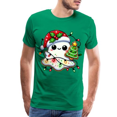 Christmas Collection - Snow Ghost in Santa Hat - Men's Premium T-Shirt