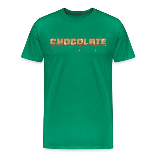 Chocolat police horizontale - T-shirt premium pour hommes