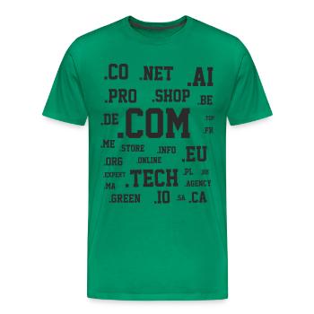 Funny domain investor domain counsultant domainer - Men's Premium T-Shirt - kelly green - Front - Liam (192cm)