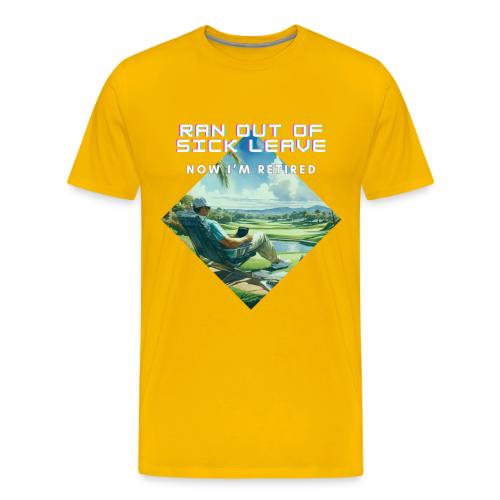 Farewell Office, Hello Greens! - Funny Retirement - Men's Premium T-Shirt