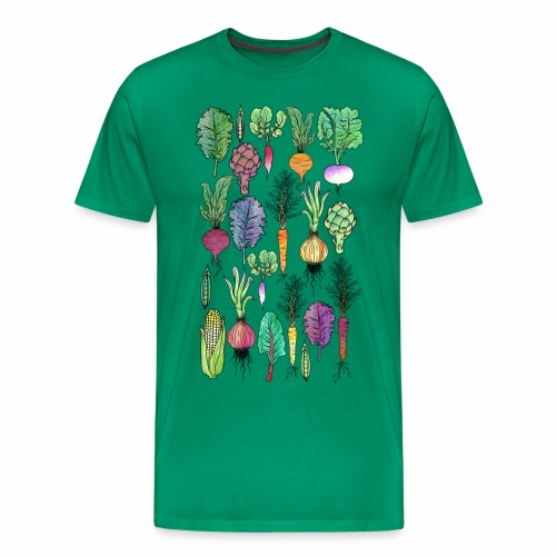 Watercolour Vegetables - Men's Premium T-Shirt