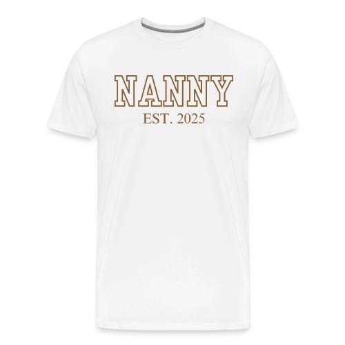 Nanny Est. 2025 (Brown Font) - Men's Premium T-Shirt
