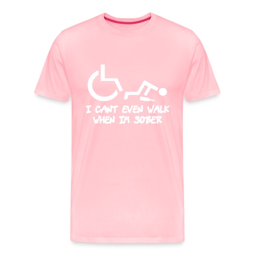 Drunk wheelchair humor, wheelchair fun, wheelchair - Men's Premium T-Shirt