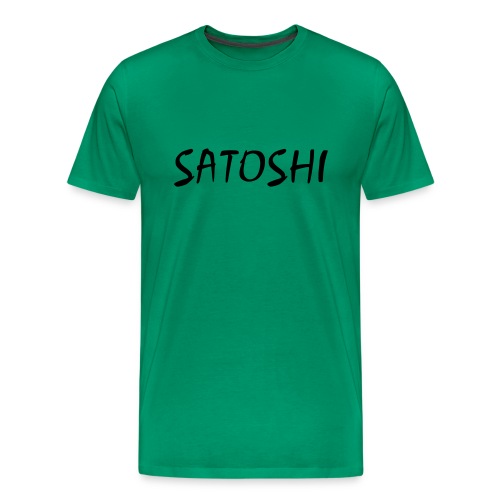 Satoshi only name stroke btc founder nakamoto - Men's Premium T-Shirt