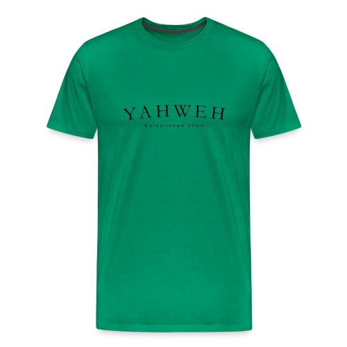 Yahweh Established 0000 in black - Men's Premium T-Shirt