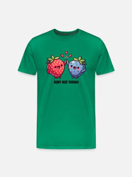 Berry Best Friends - Men's Premium T-Shirt - kelly green