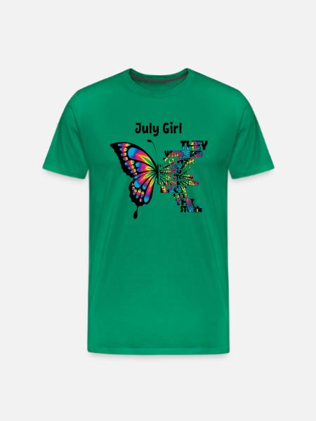 July Butterfly - Men's Premium T-Shirt - kelly green