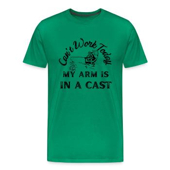 Funny Fishing Quote - Men's Premium T-Shirt - kelly green - Front - Liam (192cm)