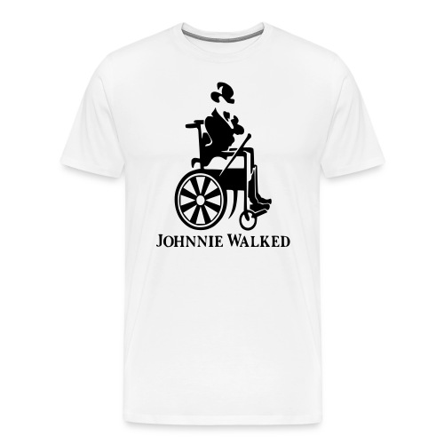 Johnnie Walked, Wheelchair fun, whiskey and roller - Men's Premium T-Shirt