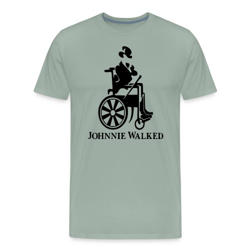 Johnnie Walked, Wheelchair fun, whiskey and roller - Men's Premium T-Shirt
