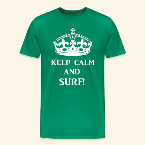 keep calms surf wht - Men's Premium T-Shirt