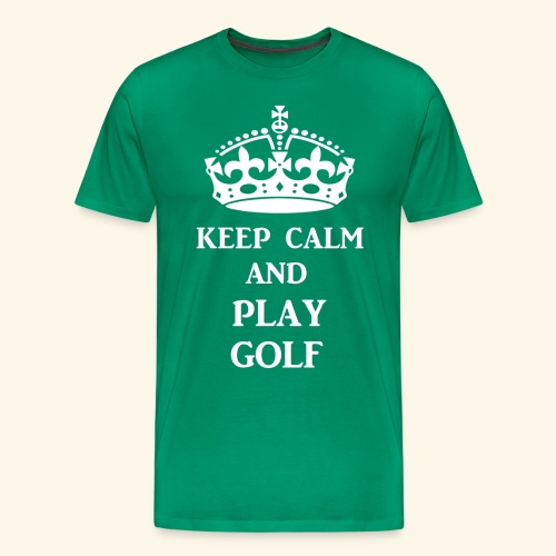 keep calm play golf wht - Men's Premium T-Shirt